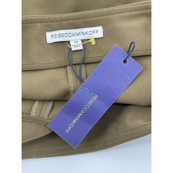 Rebecca Minkoff Khaki Lace-Up Mini Skirt - Picture 7 of 9